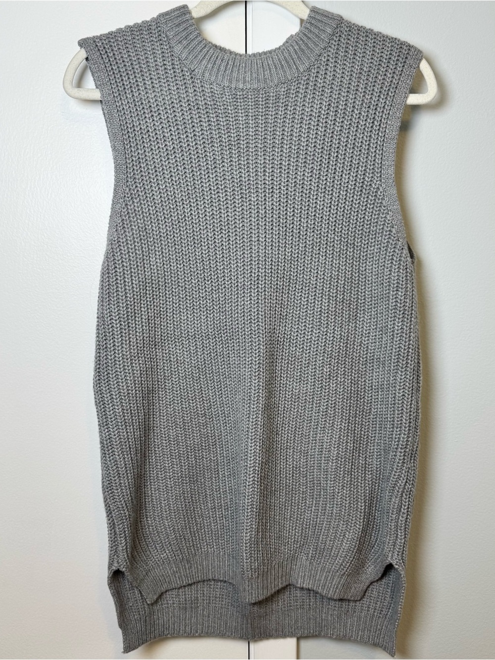 Abercrombie & Fitch Grey Tunic Knit Sweater Vest